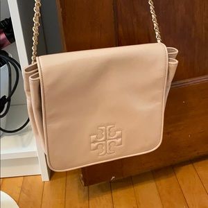 Tan Tory Burch Crossbody Or Shoulder Bag